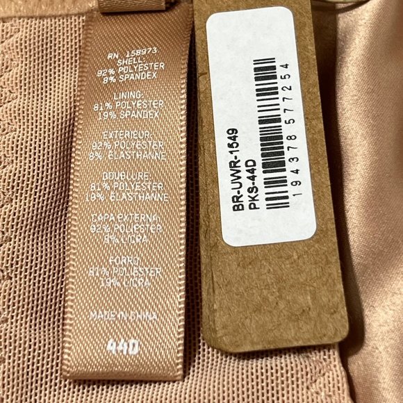 SKIMS Woven Shine Underwire Bra‎ 44D Pink Sand - Picture 9 of 10